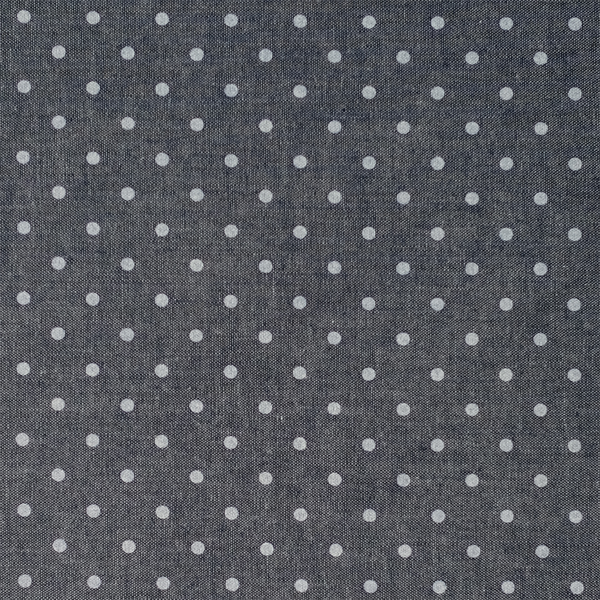 Chambray Polka Dot Pocket Square - Charcoal Grey