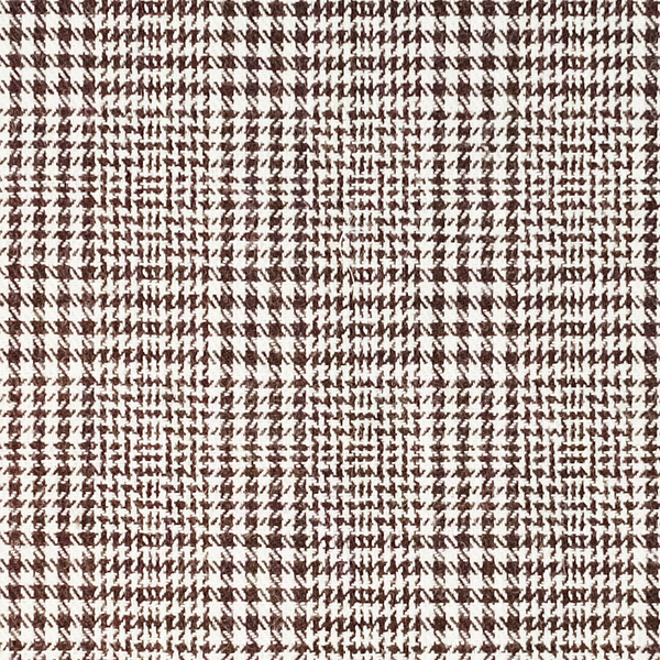 Prince-Of-Wales Diamond Tip Flannel Self Tie Bow Tie - Brown