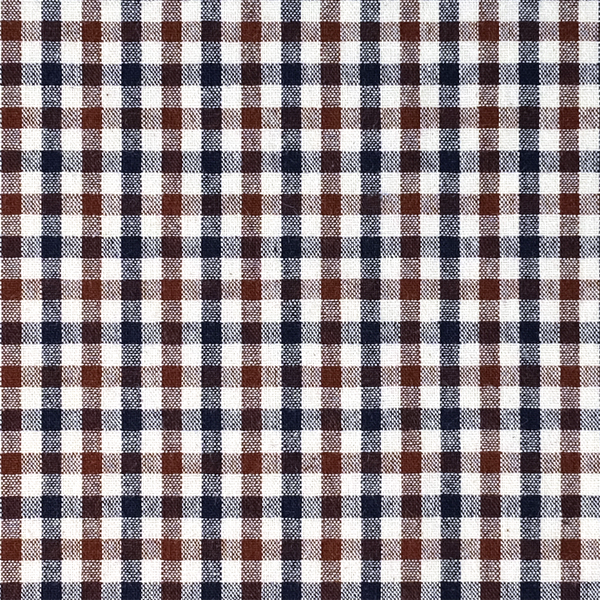 Gingham Cotton Pocket Square - Brown