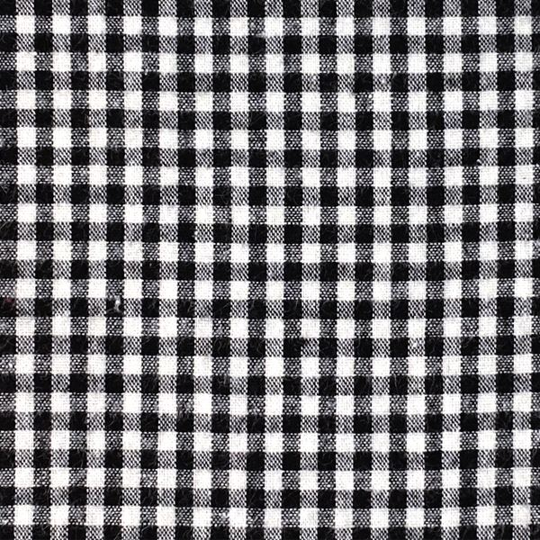 Gingham Flannel Pocket Square - Black & White