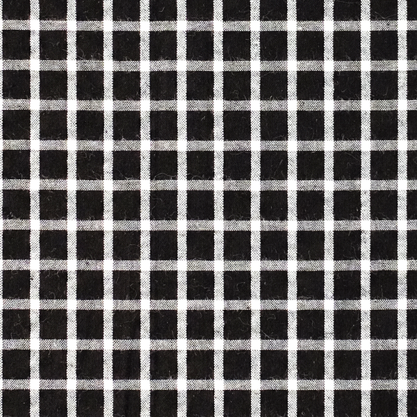 Seersucker Checkered Pocket Square - Black