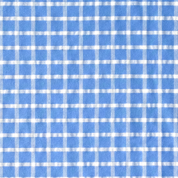 Seersucker Checkered Pocket Square - Harbor Blue