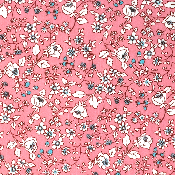 Calico Floral Cotton Pocket Square - Pink