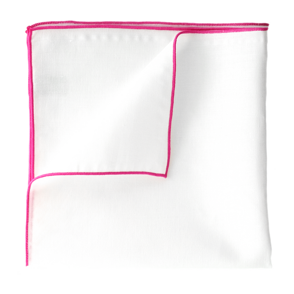 Pure Linen Pocket Square - Pink