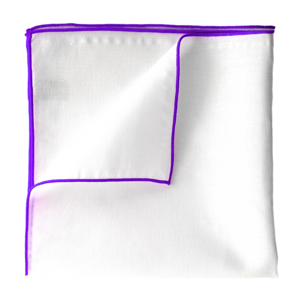 Pure Linen Pocket Square - Purple