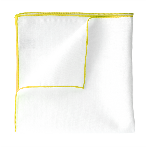 Pure Linen Pocket Square - Yellow