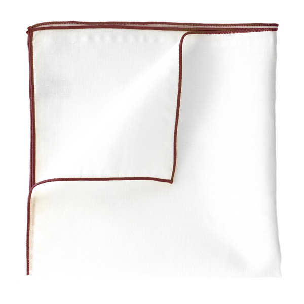 Pure Linen Pocket Square - Brown