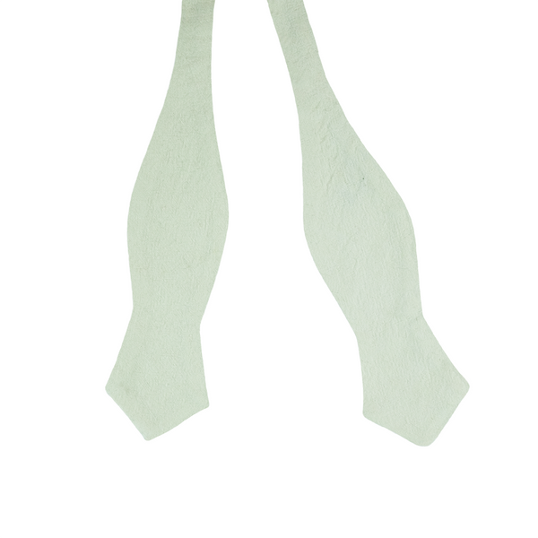 Diamond Tip Self Tie Bow Tie - Eggshell White