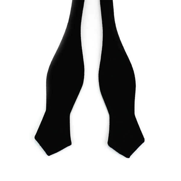 Diamond Tip Self Tie Bow Tie - Black