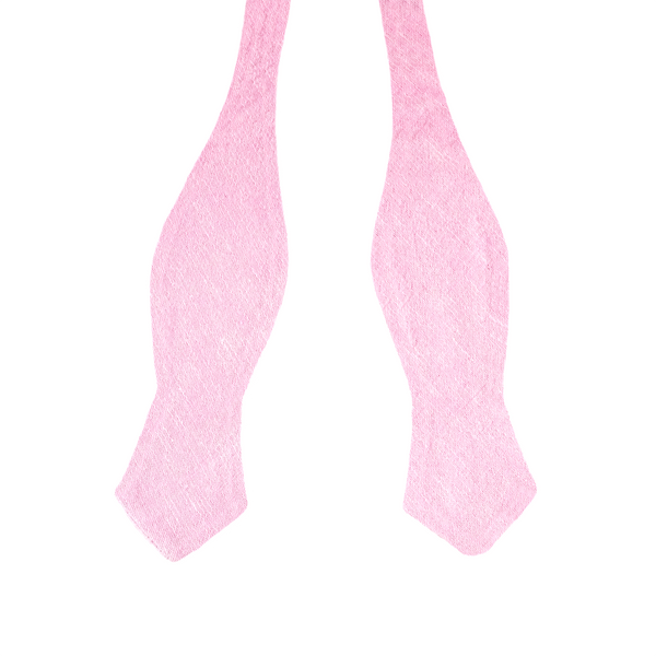 Diamond Tip Self Tie Bow Tie - Pink