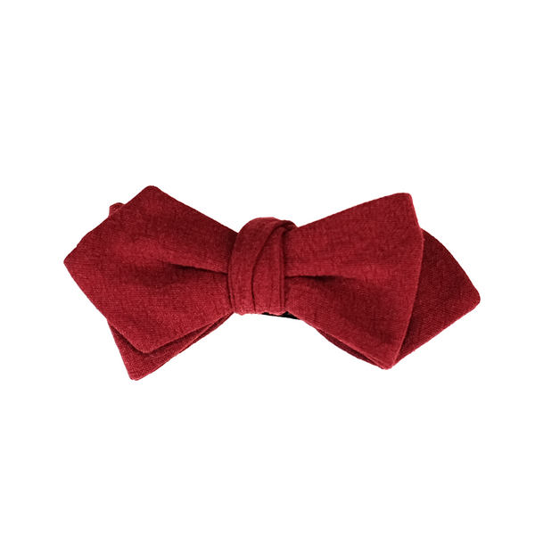 Diamond Tip Self Tie Bow Tie - Red