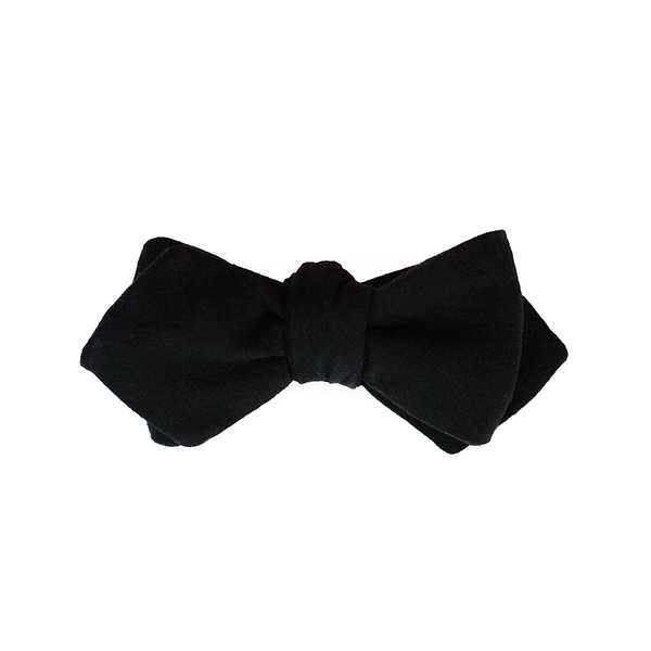 Diamond Tip Self Tie Bow Tie - Black