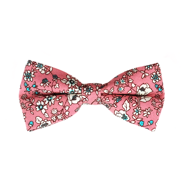 Calico Floral Cotton Pre Tied Bow Tie - Pink