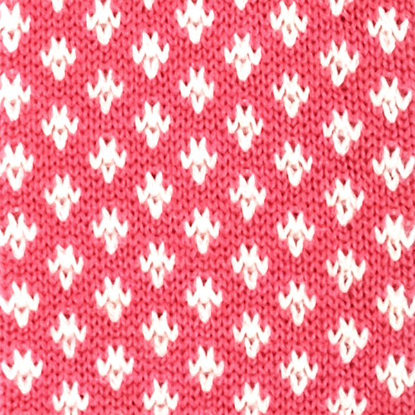 Patterned Knitted Necktie - Coral Pink