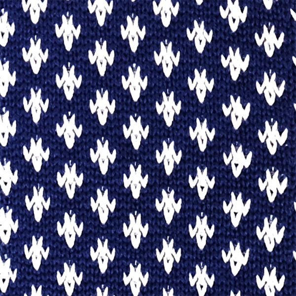 Patterned Knitted Necktie - Royal Blue