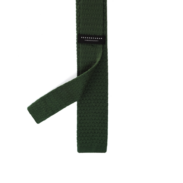 Chesterfield Knitted Necktie - Moss Green