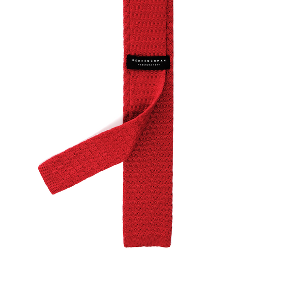 Chesterfield Knitted Necktie - Ruby Red
