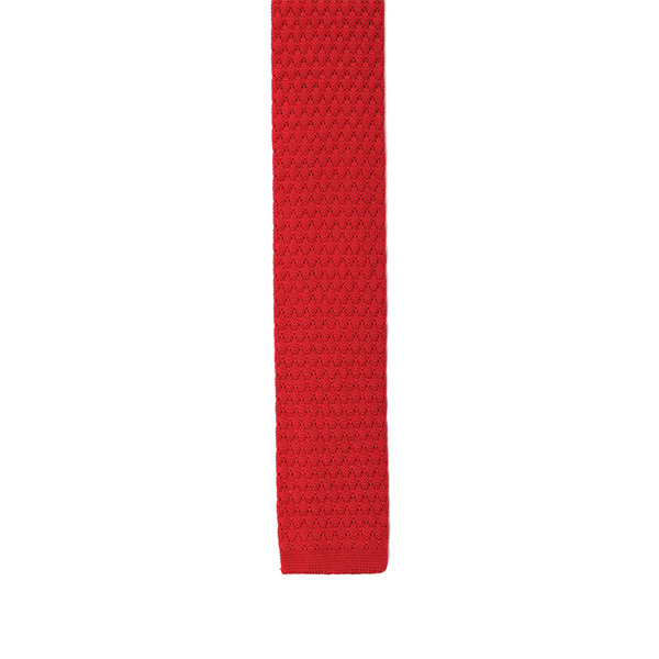 Chesterfield Knitted Necktie - Ruby Red