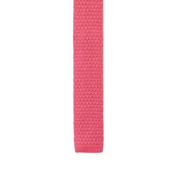 Chesterfield Knitted Necktie - Coral Pink
