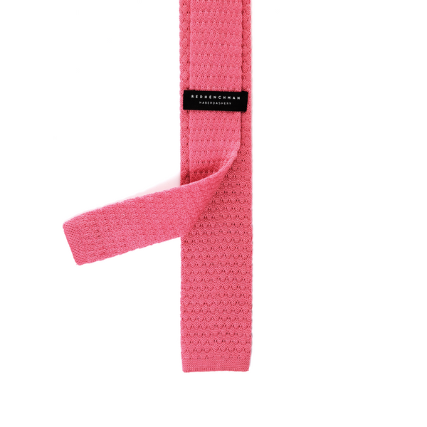 Chesterfield Knitted Necktie - Coral Pink