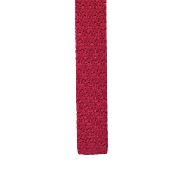 Chesterfield Knitted Necktie - Cranberry Red