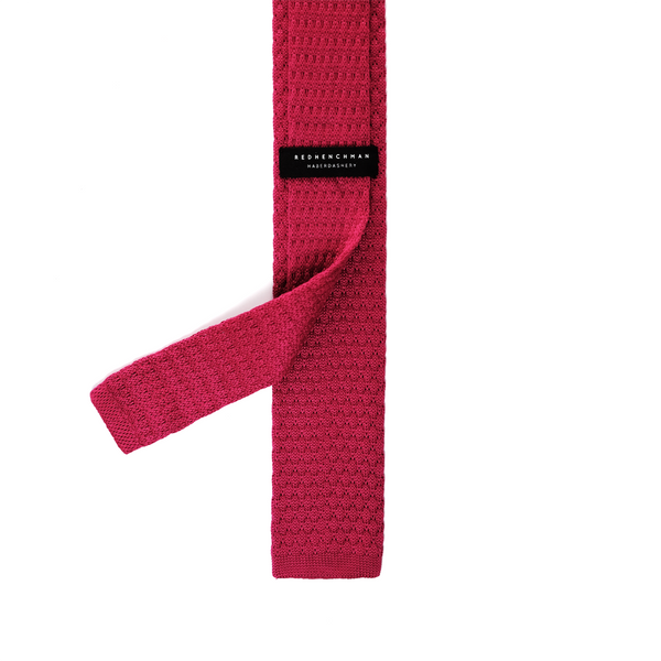 Chesterfield Knitted Necktie - Cranberry Red