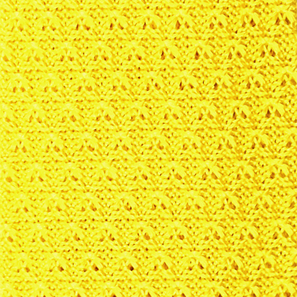 Diamond Tipped Knitted Necktie - Canary Yellow