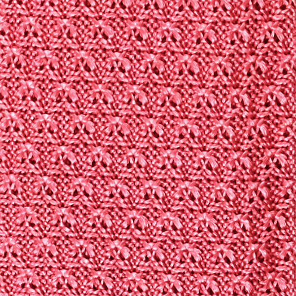 Diamond Tipped Knitted Necktie - Coral Pink