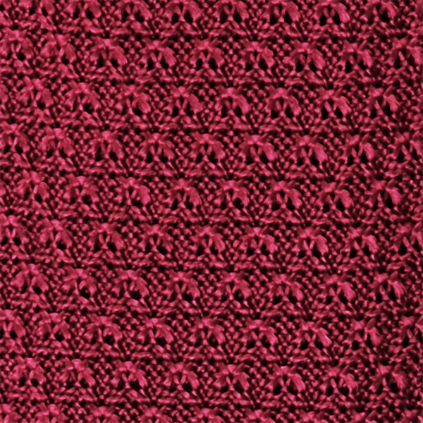 Diamond Tipped Knitted Necktie - Cranberry Red