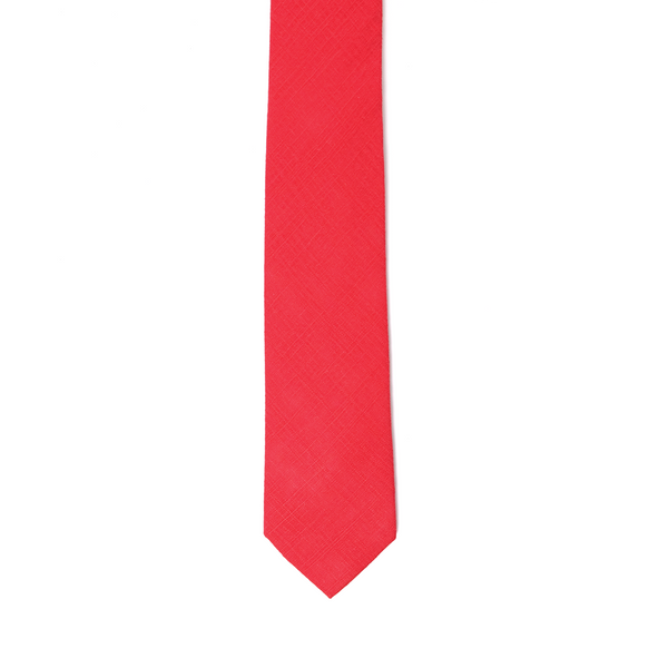 Linen Necktie - Cranberry Red