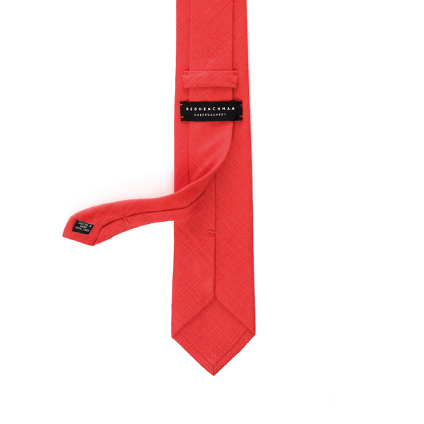 Linen Necktie - Cranberry Red