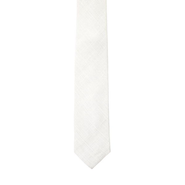 Linen Necktie - Snow White