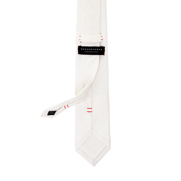 Linen Necktie - Snow White