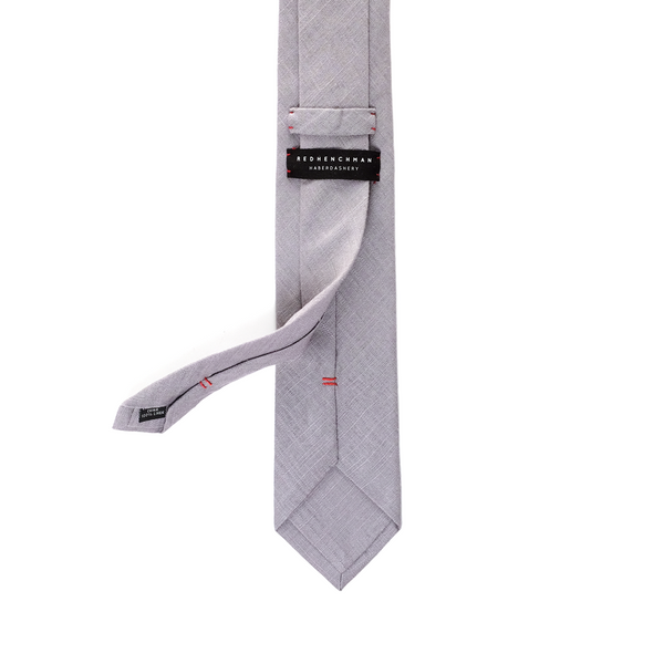 Linen Necktie - Pewter Grey