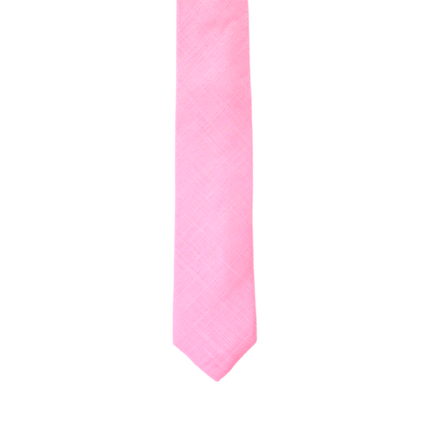 Linen Necktie - Hot Pink