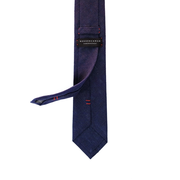 Linen Necktie - Midnight Blue