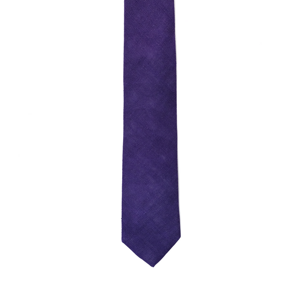 Linen Necktie - Indigo Purple