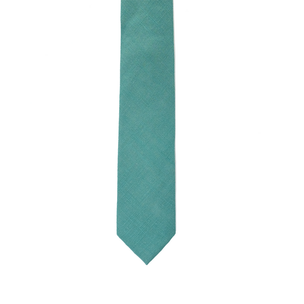 Linen Necktie - Teal Blue