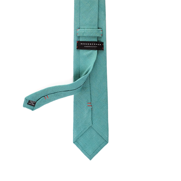 Linen Necktie - Teal Blue