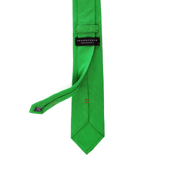Linen Necktie - Apple Green