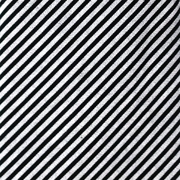 Striped Cotton Necktie - Black & White