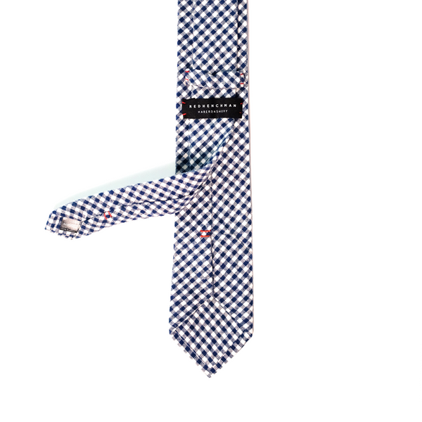 Gingham Flannel Necktie - Blue