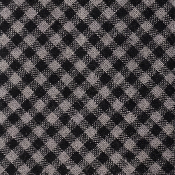 Gingham Flannel Pre Tied Bow Tie - Grey