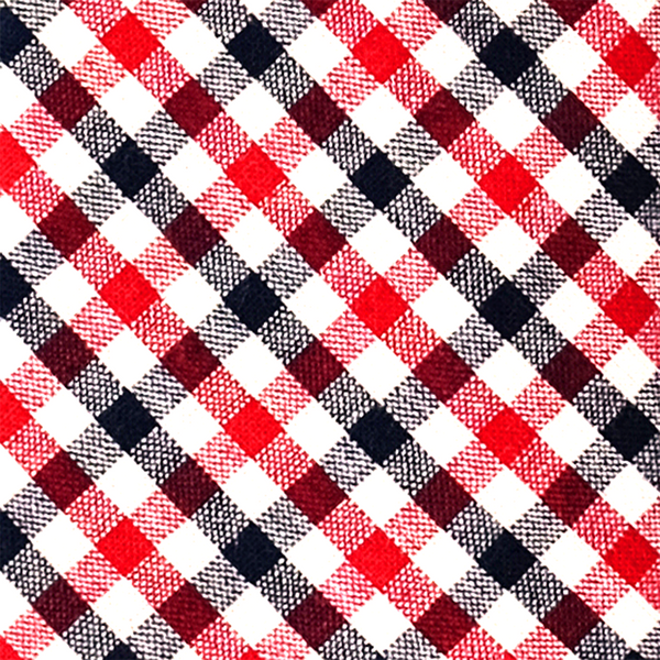 Gingham Cotton Pre Tied Bow Tie - Red
