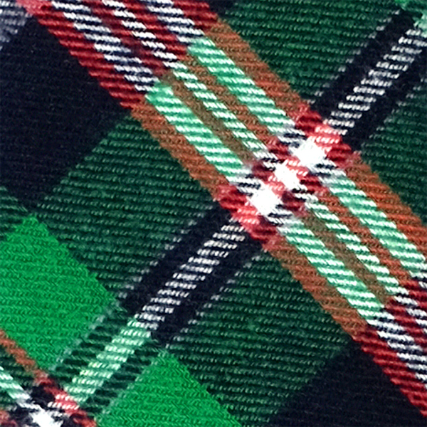 Checkered Flannel Cotton Pre Tied Bow Tie - Green