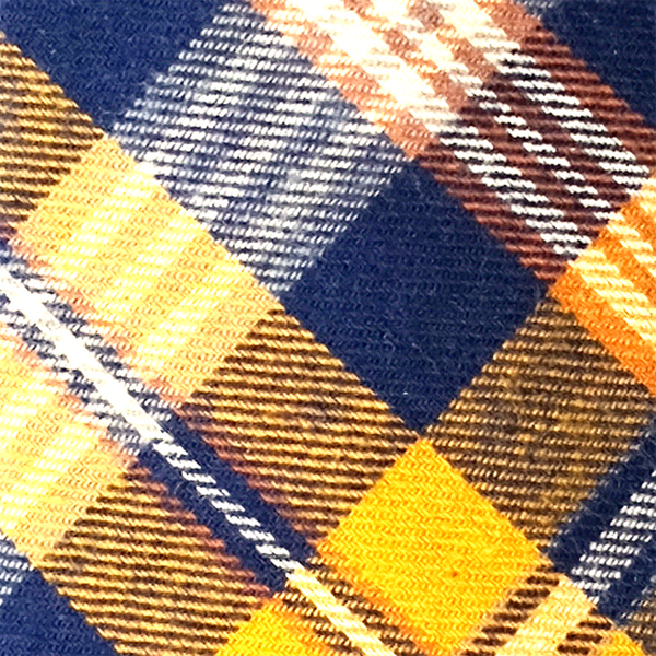 Checkered Flannel Cotton Necktie - Yellow