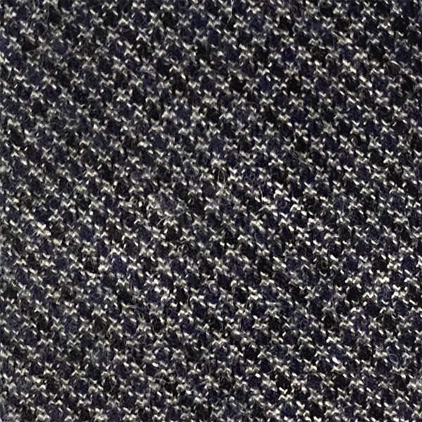 Houndstooth Necktie - Charcoal Grey & Blue