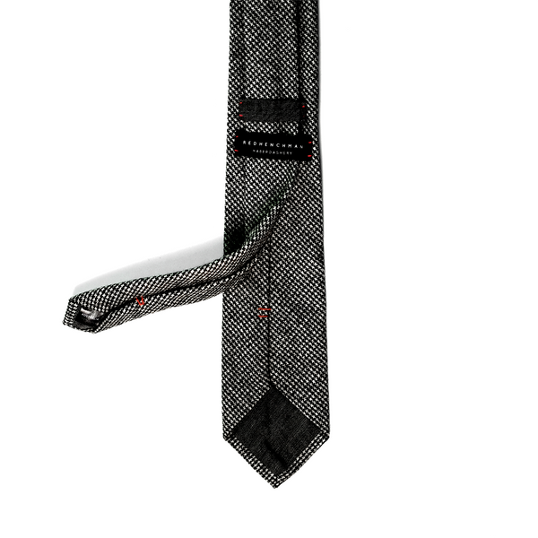 Houndstooth Necktie - Dark Grey