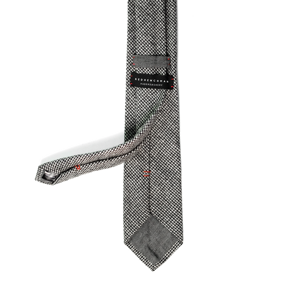 Houndstooth Necktie - Grey
