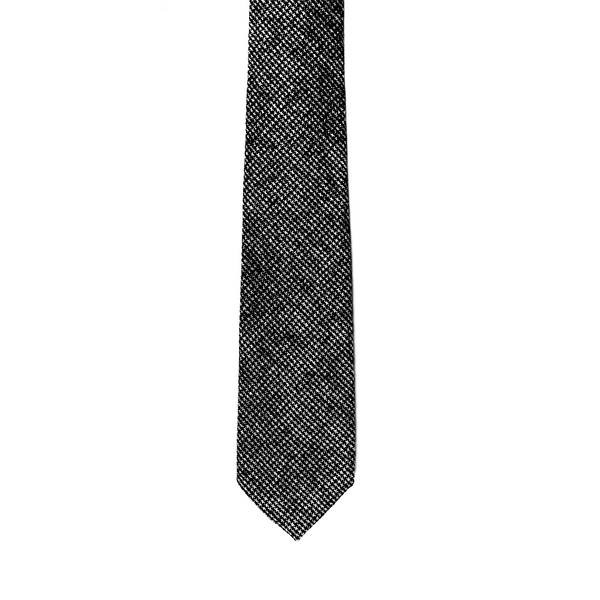 Houndstooth Necktie - Dark Grey